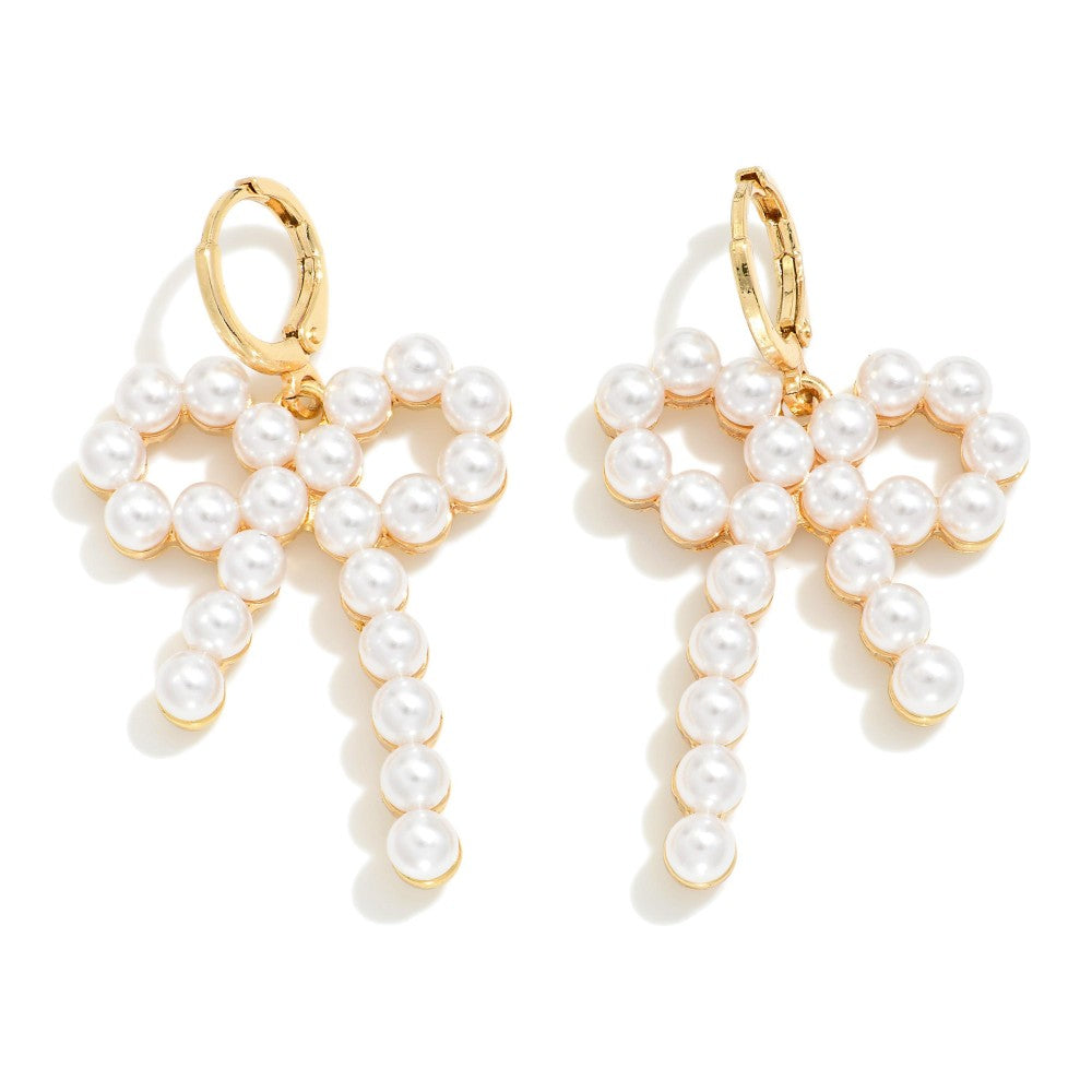 Pearl Bow Dangles