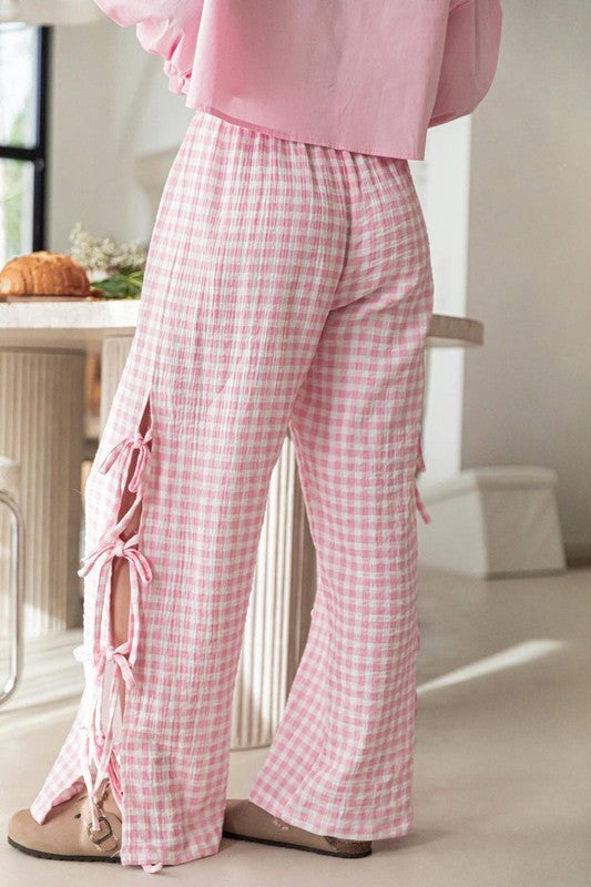 Pink Tie Boxer Pants