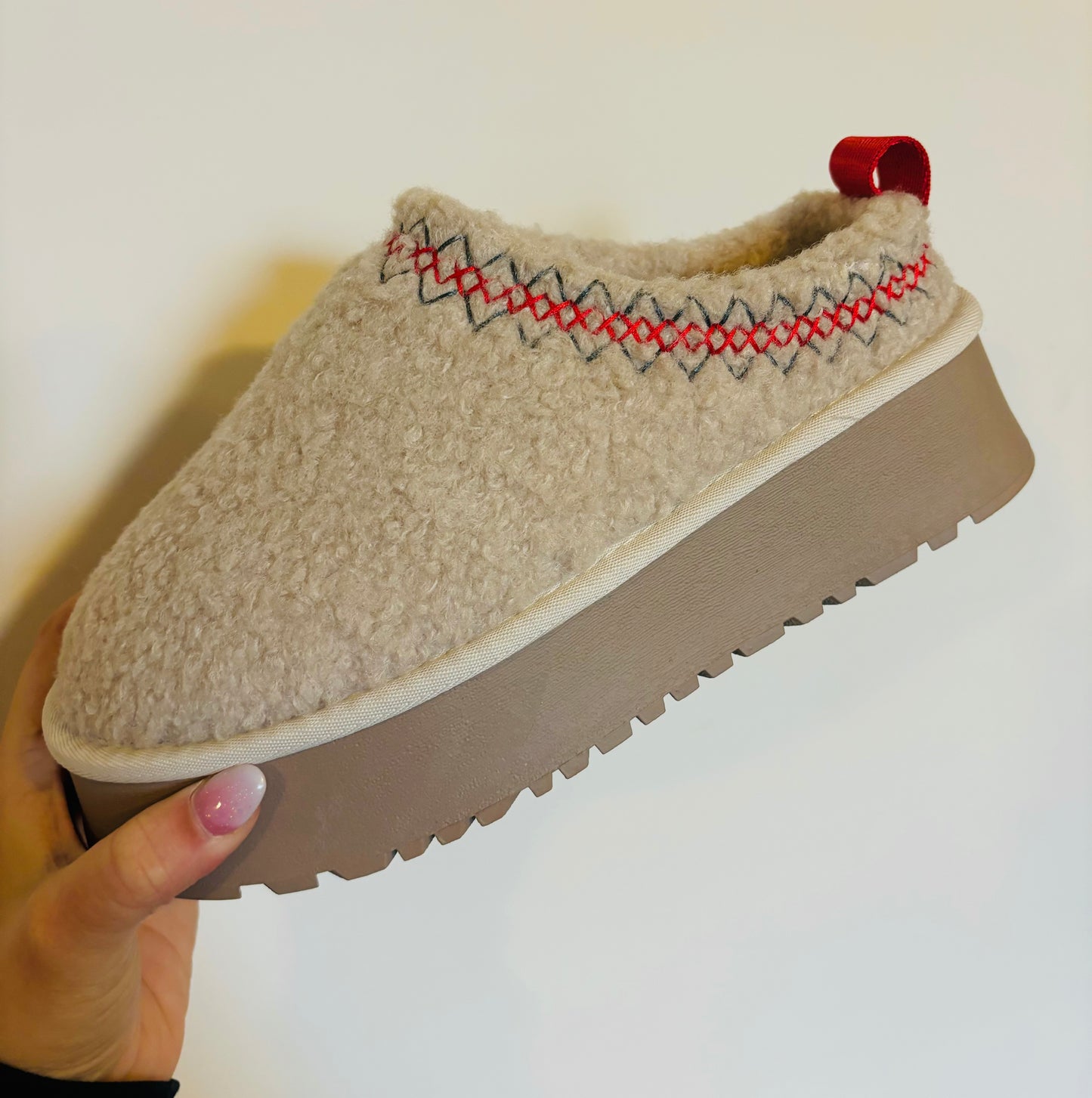 Isaac Bone Sherpa Slippers