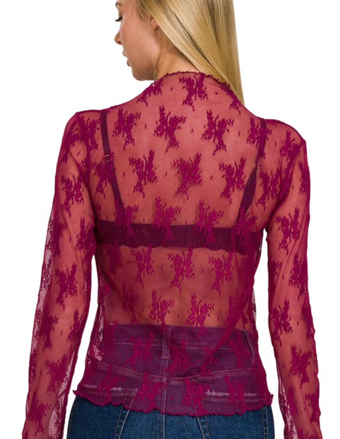 Cabernet Lace Layering Blouse