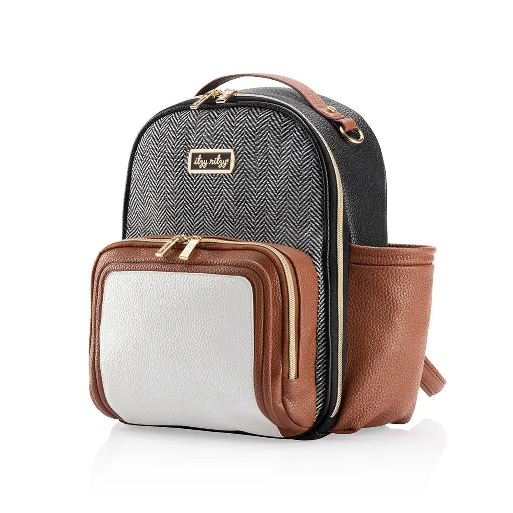 Coffee & Cream Itzy Mini Plus Diaper Bag Backpack